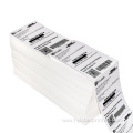 Perforated white blank 4x6 Fanfold Direct Thermal Labels
